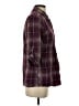 St. John's Bay Plaid Burgundy 3/4 Sleeve Button-Down Shirt Size S - photo 4