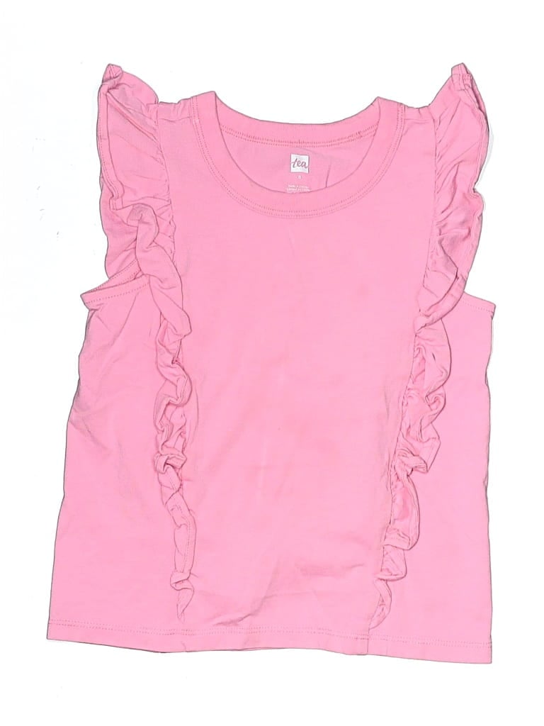 Pre-owned Tea Kids' Sleeveless T-shirt In Pink