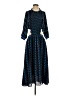 Gracia 100% Polyester Print Blue Casual Dress Size S - photo 1