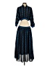 Gracia 100% Polyester Print Blue Casual Dress Size S - photo 2