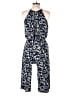 London Times Animal Print Blue Jumpsuit Size 8 Petite - photo 2