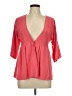 U-Knit Pink 3/4 Sleeve Blouse Size L - photo 1