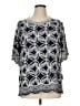 Solitaire 100% Rayon Gray Short Sleeve Blouse Size 1X - photo 1