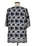 Solitaire 100% Rayon Gray Short Sleeve Blouse Size 1X - photo 2