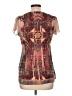 One World Brown Short Sleeve Blouse Size L - photo 2