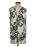 Nue Options 100% Polyester Floral Ivory Sleeveless Blouse Size S - photo 1