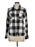 Maurices 100% Cotton Plaid Gray Long Sleeve Button-Down Shirt Size L - photo 1