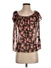 Buttons Black Short Sleeve Blouse Size S - photo 1