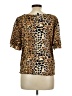 Fashque Animal Print Brown Short Sleeve Blouse Size L - photo 2