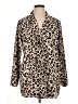 Dana Buchman 100% Polyester Animal Print Gold Tan Blazer Size XL - photo 1