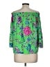 Lilly Pulitzer 100% Polyester Green 3/4 Sleeve Blouse Size M - photo 2