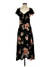 Shein 100% Polyester Floral Black Casual Dress Size S - photo 1