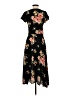 Shein 100% Polyester Floral Black Casual Dress Size S - photo 2