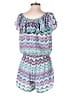 Design Lab Lord & Taylor 100% Polyester Chevron-herringbone Blue Romper Size S - photo 2