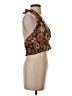 Romwe 100% Polyester Brown Sleeveless Blouse Size 6 - photo 4