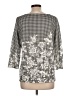 Basic Editions 100% Cotton Silver 3/4 Sleeve Blouse Size L - photo 2