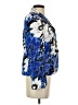 Le Suit 100% Polyester Print Blue Blazer Size 4 Petite - photo 4