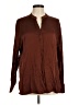 MNG 100% Viscose Brown Long Sleeve Blouse Size 6 - photo 1