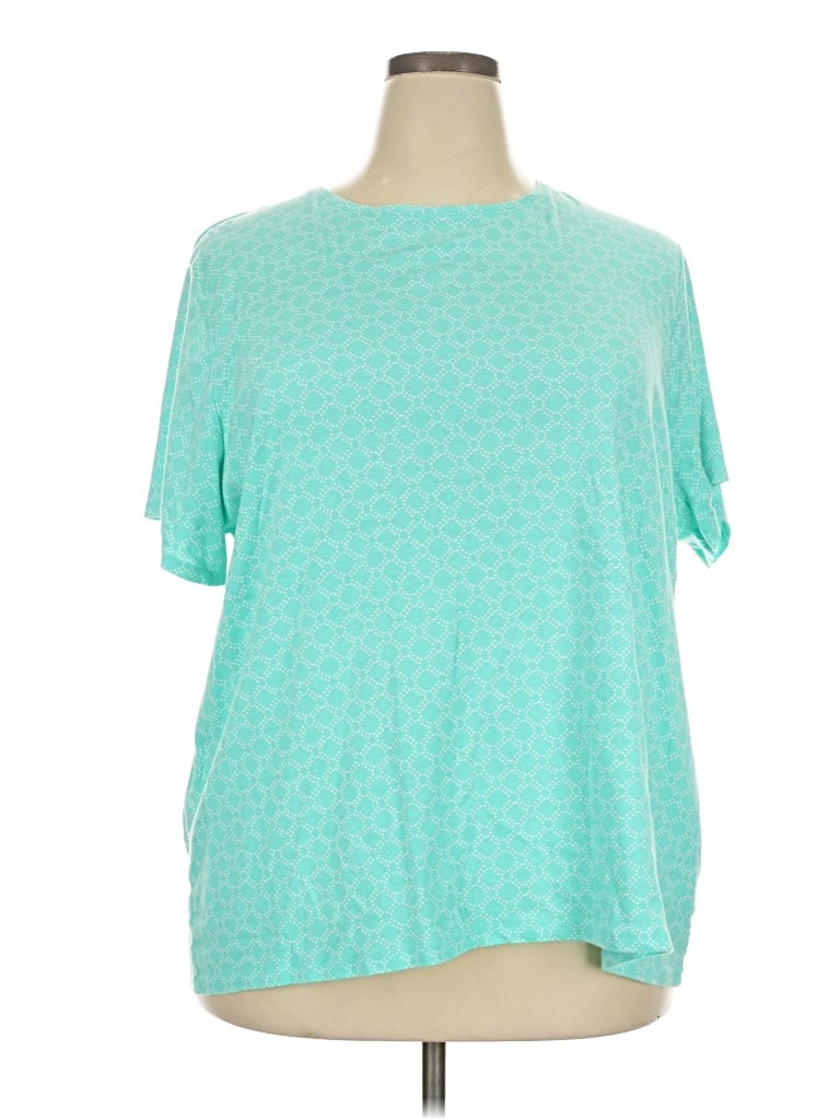 Pre-owned Croft & Barrow Short Sleeve T-shirt In Teal