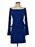 Moda International Solid Blue Cocktail Dress Size S - photo 1