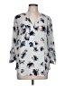 Maurices 100% Polyester Silver 3/4 Sleeve Blouse Size L - photo 1