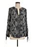 Acrobat 100% Silk Gray Long Sleeve Silk Top Size M - photo 1