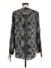 Acrobat 100% Silk Gray Long Sleeve Silk Top Size M - photo 2