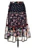 One September 100% Polyester Paisley Blue Casual Skirt Size XS - photo 2