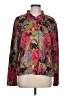 Persona 100% Polyester Floral Red Long Sleeve Blouse Size L - photo 1