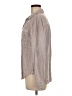 Maurices 100% Rayon Stripes Gray Long Sleeve Button-Down Shirt Size M - photo 5