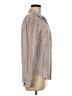 Maurices 100% Rayon Stripes Gray Long Sleeve Button-Down Shirt Size M - photo 4