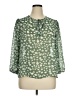 Fun2Fun 100% Polyester Green 3/4 Sleeve Blouse Size XL - photo 1