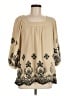 Hazel Tan 3/4 Sleeve Blouse Size M - photo 1
