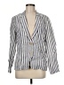 British Khaki 100% Linen Stripes Blue Blazer Size M - photo 1