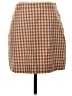 J.Crew 100% Polyester Checkered-gingham Brown Casual Skirt Size 2 - photo 1