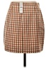 J.Crew 100% Polyester Checkered-gingham Brown Casual Skirt Size 2 - photo 2