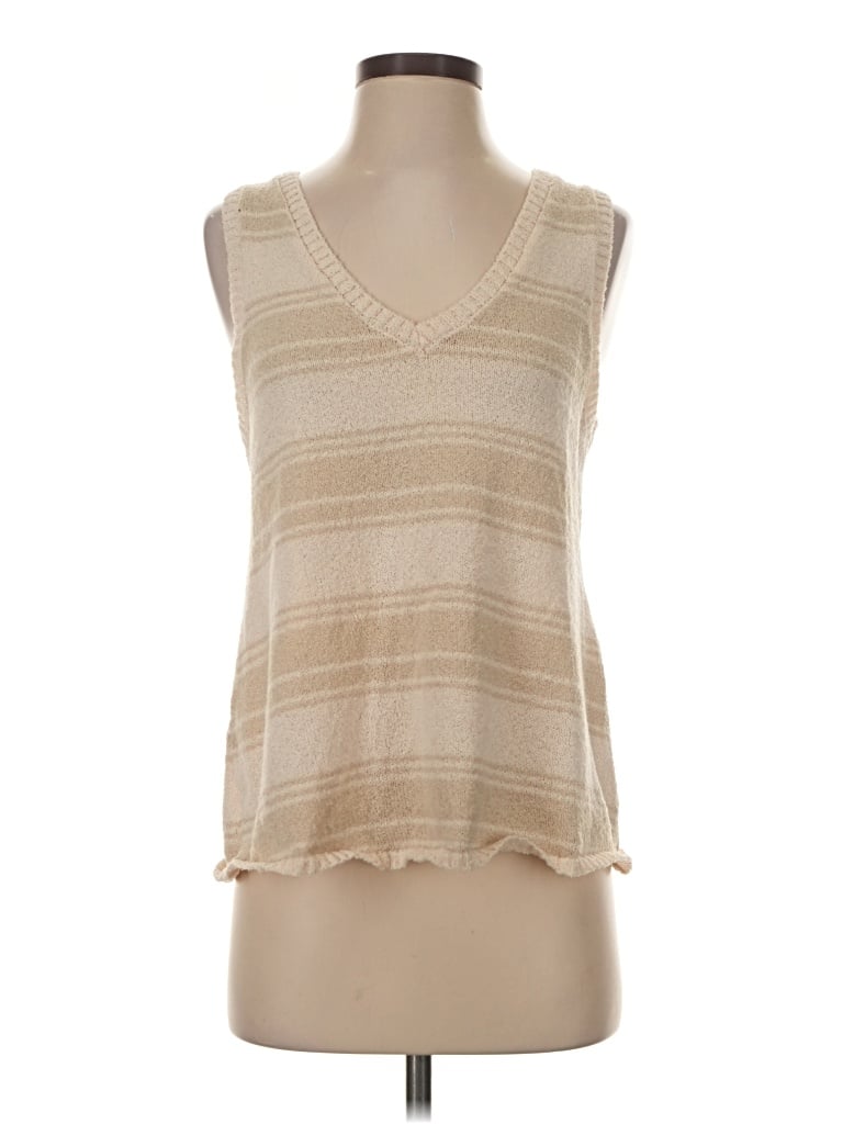 Pre-owned Very J Sweater Vest In Tan