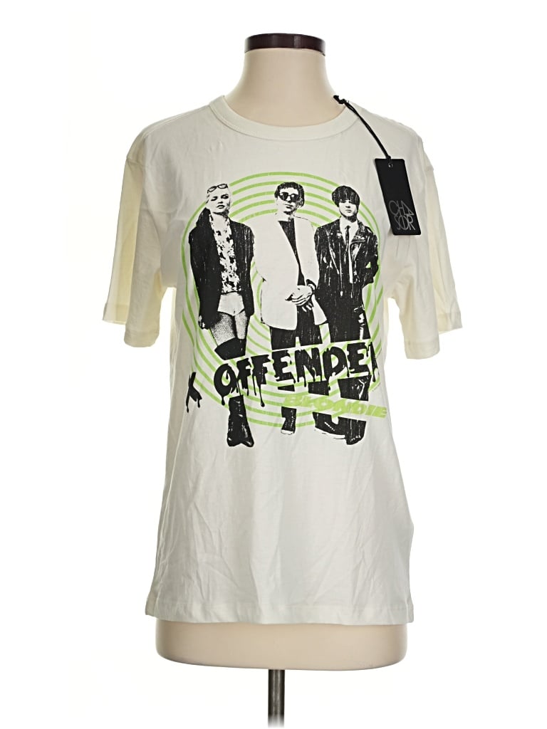 Pre-owned Chaser Short Sleeve T-shirt In Ivory