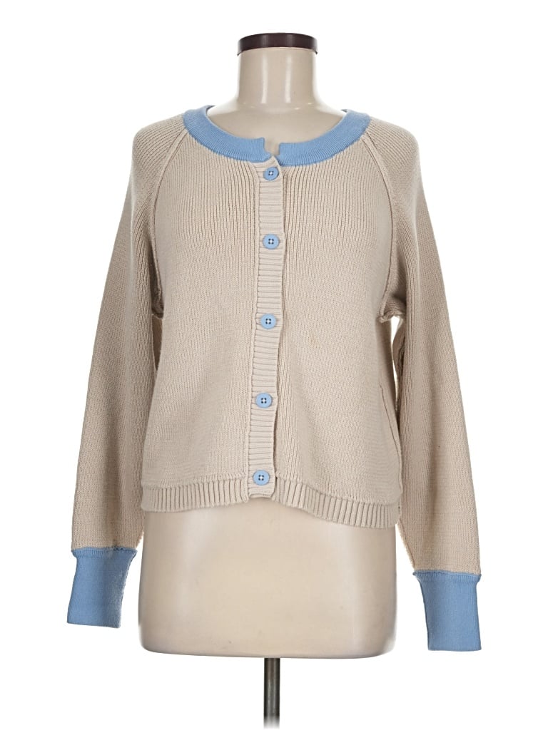 Pre-owned Unbranded Cardigan Sweater In Tan