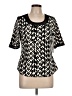 NY Collection Black Short Sleeve Top Size L (petite) - photo 1