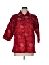 Chico's Design Red 3/4 Sleeve Silk Top Size Med (1) - photo 1