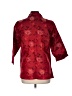 Chico's Design Red 3/4 Sleeve Silk Top Size Med (1) - photo 2