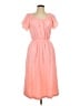 Universal Thread 100% Cotton Solid Pink Casual Dress Size L - photo 1