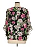 Kasper Floral Black 3/4 Sleeve Blouse Size XL - photo 2