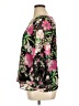 Kasper Floral Black 3/4 Sleeve Blouse Size XL - photo 5