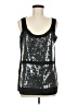 Ann Taylor LOFT 100% Polyester Silver Sleeveless Top Size M - photo 1
