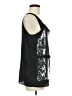 Ann Taylor LOFT 100% Polyester Silver Sleeveless Top Size M - photo 4