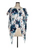Lucky More 100% Polyester Blue Short Sleeve Blouse Size XL - photo 1