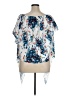 Lucky More 100% Polyester Blue Short Sleeve Blouse Size XL - photo 2