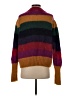 FARM Rio Color Block Purple Pullover Sweater Size S - photo 2